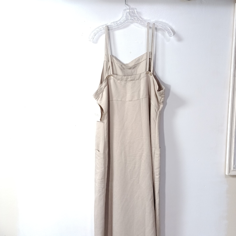 Vintage Y2K Cherokee cargo pocket maxi jumper dress in khaki size L NWT - Picture 2 of 10